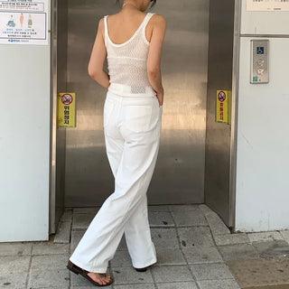 Street Straight Wide Denim Long Pants