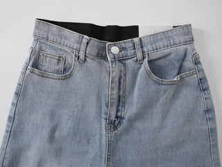 Street Straight Wide Denim Long Pants