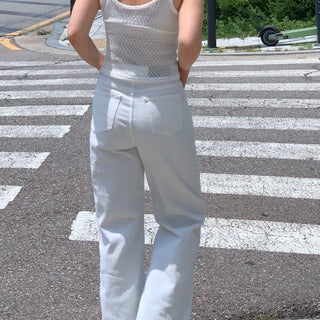 Street Straight Wide Denim Long Pants