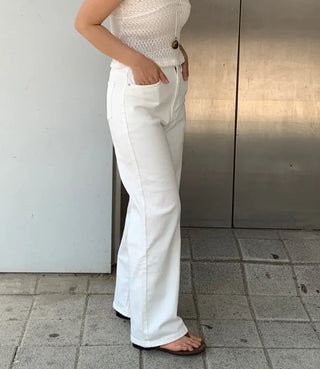 Street Straight Wide Denim Long Pants