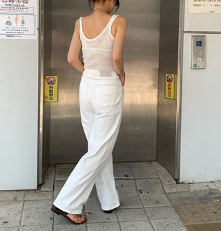 Street Straight Wide Denim Long Pants