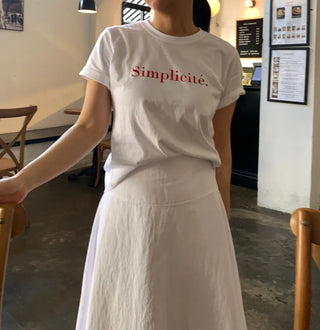 Simple Trendy Point Lettering Short Sleeve T-shirt