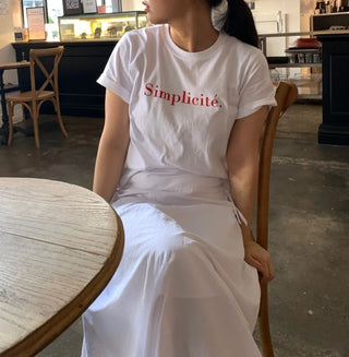Simple Trendy Point Lettering Short Sleeve T-shirt