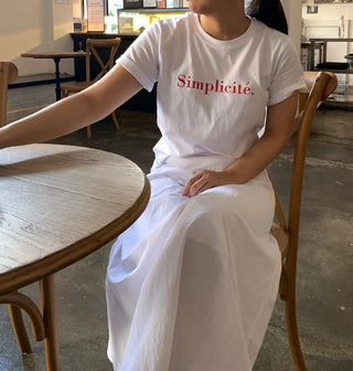 Simple Trendy Point Lettering Short Sleeve T-shirt