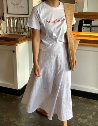 Simple Trendy Point Lettering Short Sleeve T-shirt