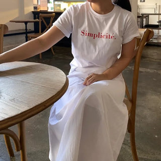 Simple Trendy Point Lettering Short Sleeve T-shirt