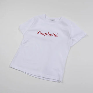 Simple Trendy Point Lettering Short Sleeve T-shirt