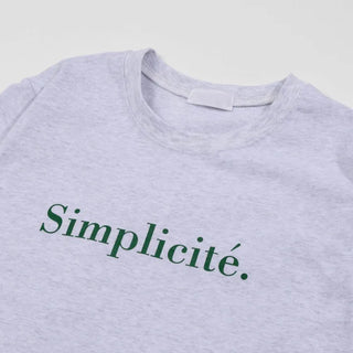 Simple Trendy Point Lettering Short Sleeve T-shirt