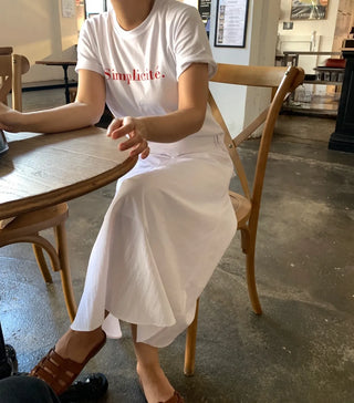 Simple Trendy Point Lettering Short Sleeve T-shirt