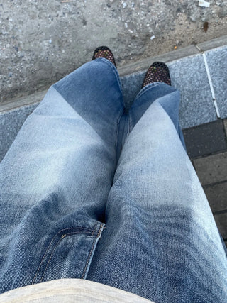 Retro Hip Vintage Washed Denim Long Pants