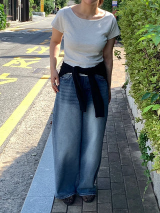 Retro Hip Vintage Washed Denim Long Pants