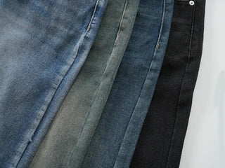 Retro Hip Vintage Washed Denim Long Pants