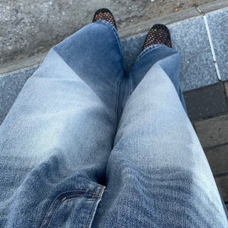 Retro Hip Vintage Washed Denim Long Pants