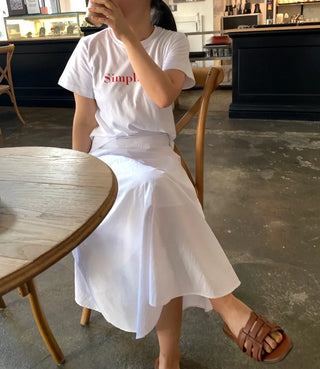 Gentle Summer Flare Long Skirt