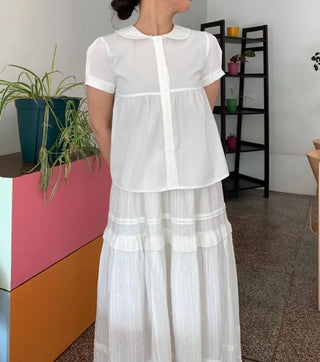 Peter Pan Collar Avant Blouse