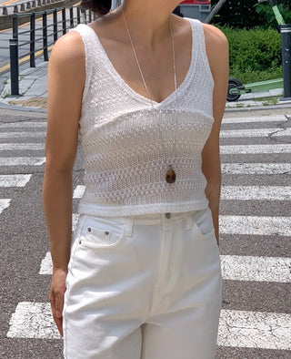 V-neck Summer Sleeveless Knit