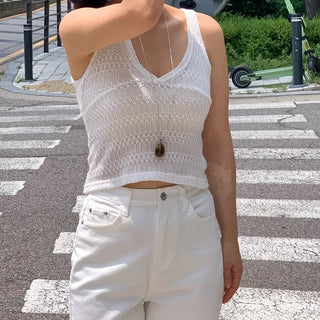 V-neck Summer Sleeveless Knit