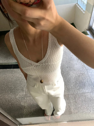 V-neck Summer Sleeveless Knit