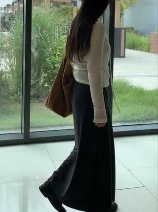 Delicate Fit Tencel Halter Layered Wrap Long Sleeve