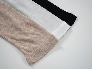 Delicate Fit Tencel Halter Layered Wrap Long Sleeve