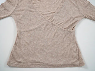 Delicate Fit Tencel Halter Layered Wrap Long Sleeve