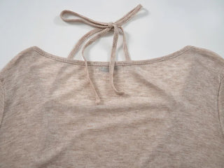Delicate Fit Tencel Halter Layered Wrap Long Sleeve
