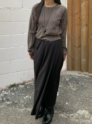 Minimal Strap Round Neck Blouse
