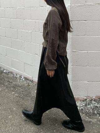 Minimal Strap Round Neck Blouse