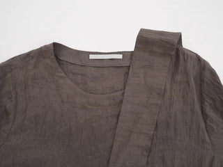 Minimal Strap Round Neck Blouse
