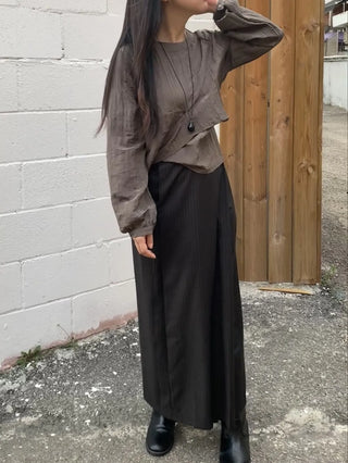 Minimal Strap Round Neck Blouse