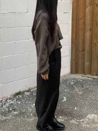 Minimal Strap Round Neck Blouse