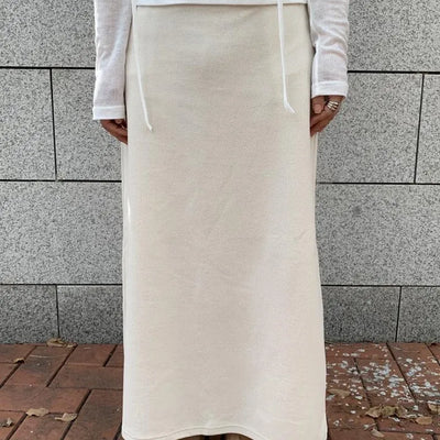 Brushed H-Line Maxi Long Skirt