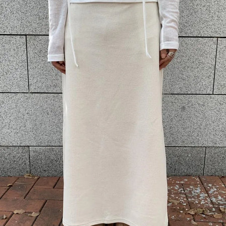 Brushed H-Line Maxi Long Skirt