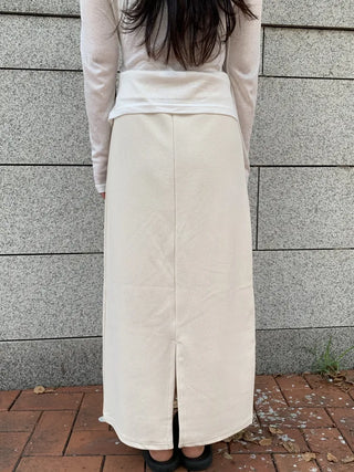 Brushed H-Line Maxi Long Skirt