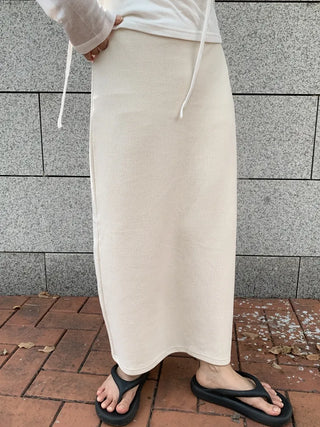 Brushed H-Line Maxi Long Skirt