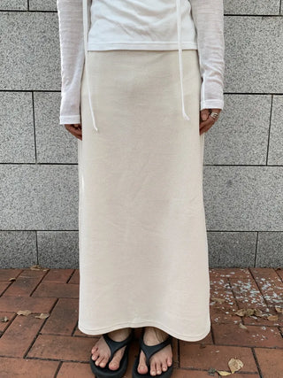 Brushed H-Line Maxi Long Skirt