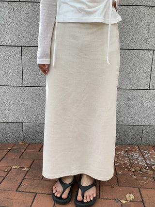 Brushed H-Line Maxi Long Skirt