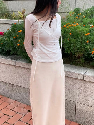 Brushed H-Line Maxi Long Skirt