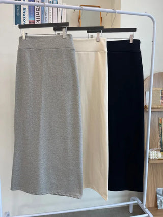 Brushed H-Line Maxi Long Skirt
