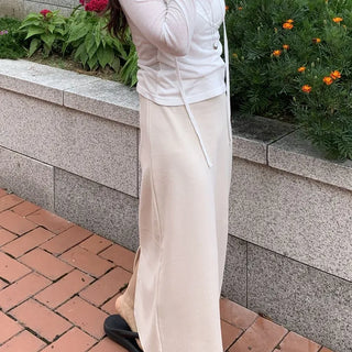Brushed H-Line Maxi Long Skirt