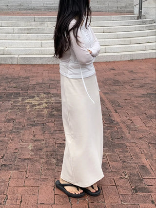 Brushed H-Line Maxi Long Skirt