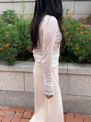 Brushed H-Line Maxi Long Skirt