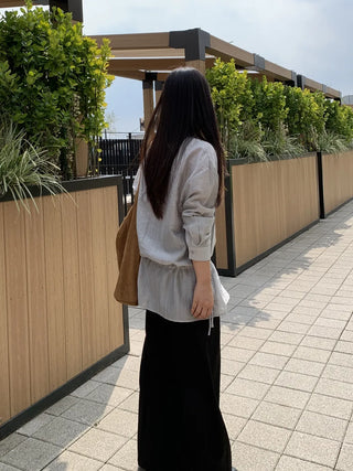 Two-Button Pintuck Office Slacks
