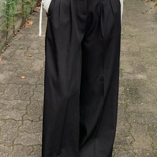 Two-Button Pintuck Office Slacks