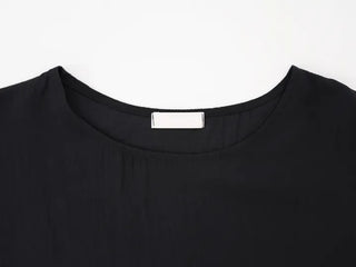 Sweet Mood Round Neck Balloon String Blouse