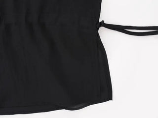 Sweet Mood Round Neck Balloon String Blouse