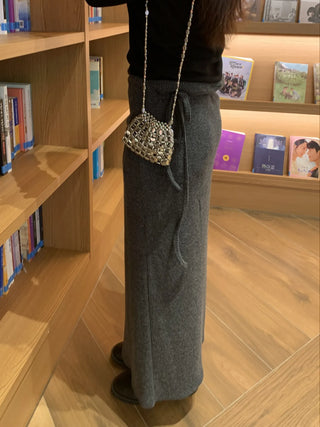 Romantic H-line Knit Long Skirt