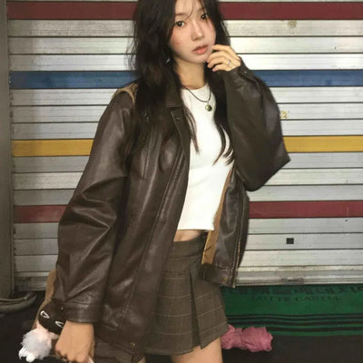 Check Pleated Mini Skirt