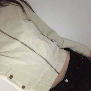 High-neck Mandarin Collar Zip-up Jacket