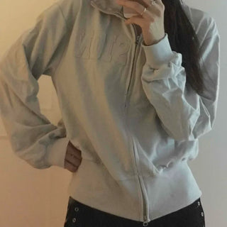 Unique Division Loose Fit Patch Zip-up